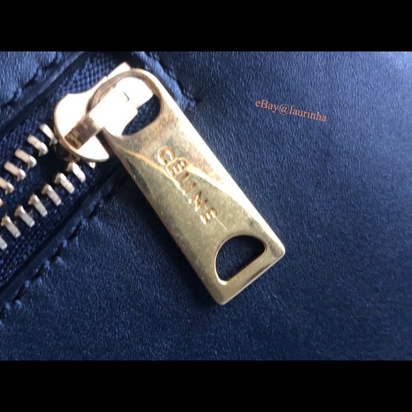 ❌SOLD!❌ 💯Céline TRAPEZE Medium NAVY COBALT BLUE - Picture 4 of 10